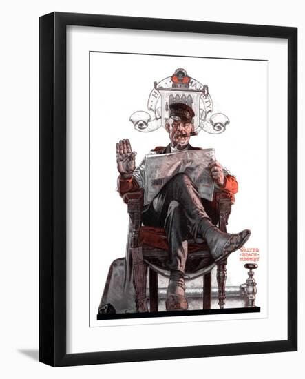 "His Majesty the Janitor,"January 13, 1923-Walter Beach Humphrey-Framed Giclee Print