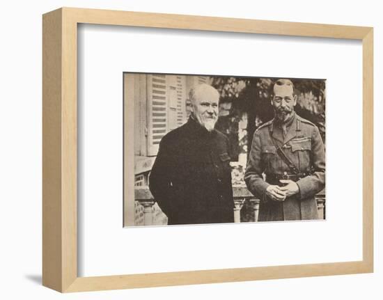 'His Majesty with President Poincare at The British General Headquarters in France', c1916-Unknown-Framed Photographic Print