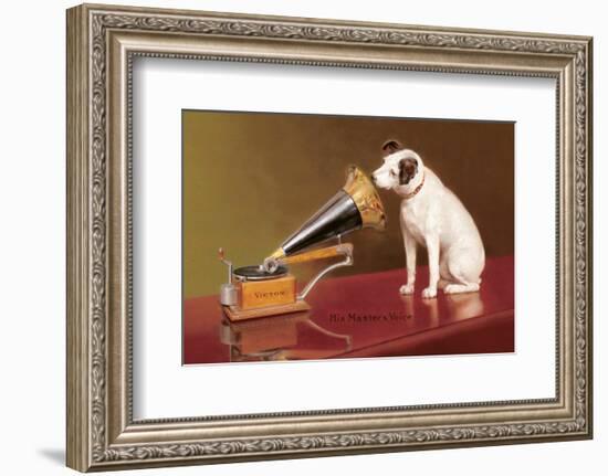 His Master's Voice Ad-null-Framed Premium Giclee Print