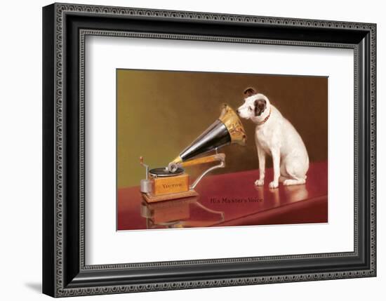 His Master's Voice Ad-null-Framed Art Print