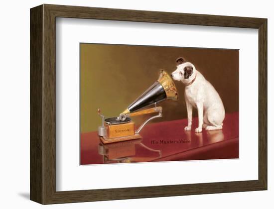 His Master's Voice Ad-null-Framed Art Print