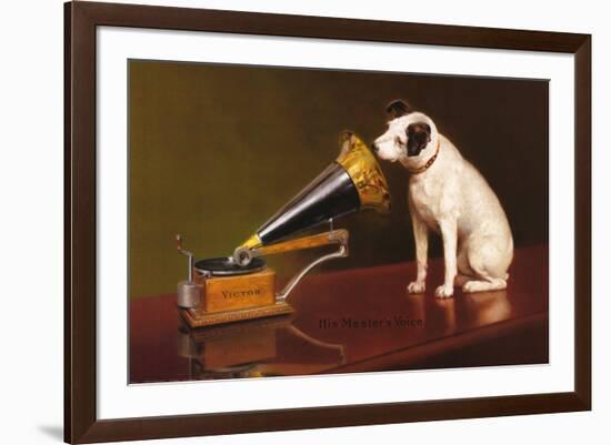 His Master's Voice-null-Framed Art Print