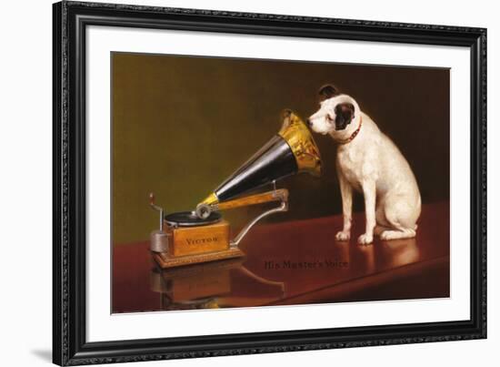 His Master's Voice-null-Framed Art Print