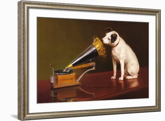 His Master's Voice-null-Framed Art Print