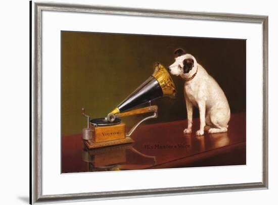 His Master's Voice-null-Framed Art Print