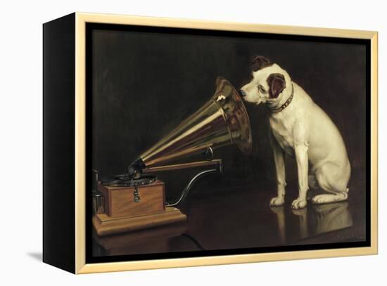 His Master's Voice-Francis Barraud-Framed Stretched Canvas