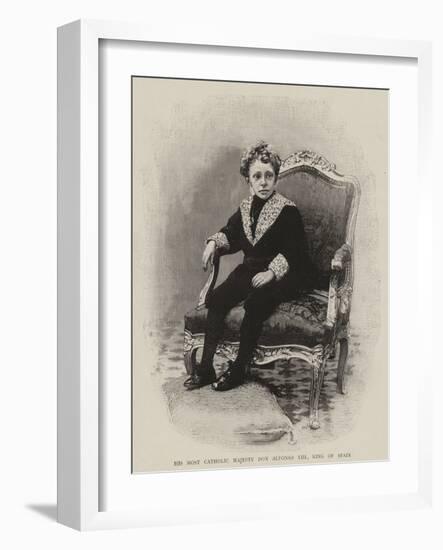 His Most Catholic Majesty Don Alfonso XIII, King of Spain-null-Framed Giclee Print