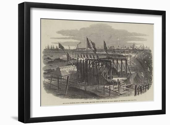 His Royal Highness Prince Albert Laying the First Stone of the Docks at Great Grimsby, on Wednesday-Samuel Read-Framed Giclee Print