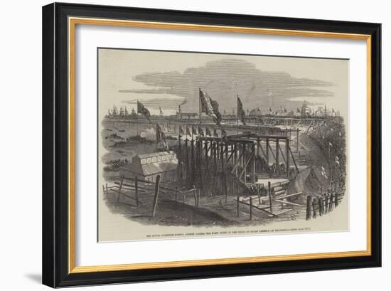 His Royal Highness Prince Albert Laying the First Stone of the Docks at Great Grimsby, on Wednesday-Samuel Read-Framed Giclee Print