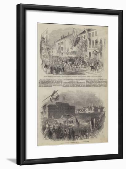 His Royal Highness Prince Albert's Visit to Liverpool-null-Framed Giclee Print