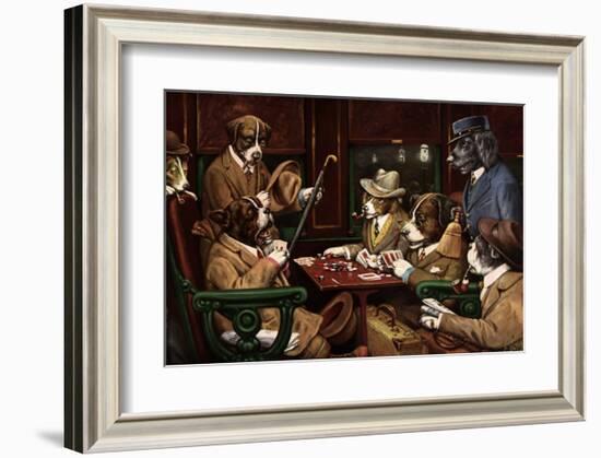 His Station And Four Aces-Cassius Marcellus Coolidge-Framed Art Print