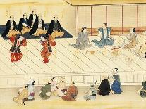 Futari Saruwaka, Scene from Theatre Play-Hishikawa Moronobu-Giclee Print