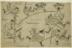 Nikuhitsu Ukiyo-E: Young Samurai and a Manservant as Mitate of Huanshigong and Zhang Lian, C. 1690-Hishikawa Moronobu-Giclee Print