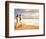 Hispanic Couple Walking Together on the Beach-Bill Bachmann-Framed Photographic Print