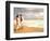 Hispanic Couple Walking Together on the Beach-Bill Bachmann-Framed Photographic Print