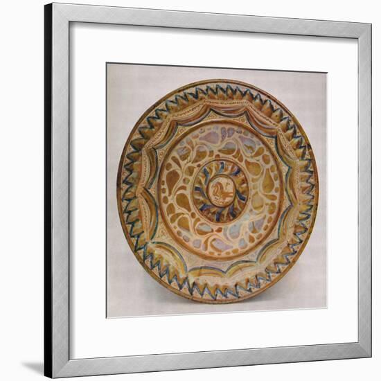 'Hispano-Moresque Lustre Dish with Blue Fish-Scale Border. 15th Century', 1928-Unknown-Framed Giclee Print