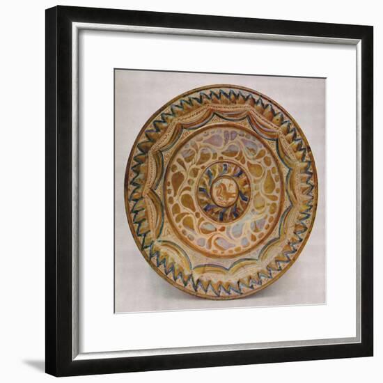 'Hispano-Moresque Lustre Dish with Blue Fish-Scale Border. 15th Century', 1928-Unknown-Framed Giclee Print