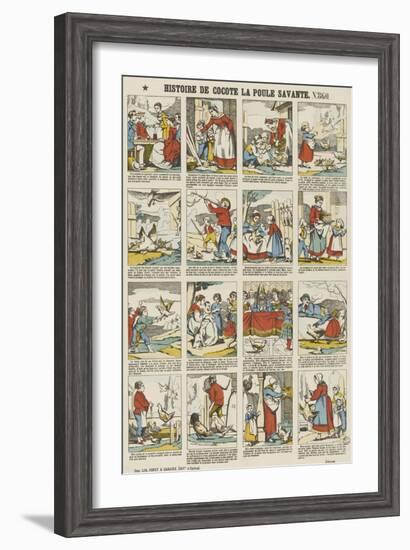 Histoire de Cocotte la poule savante-null-Framed Giclee Print