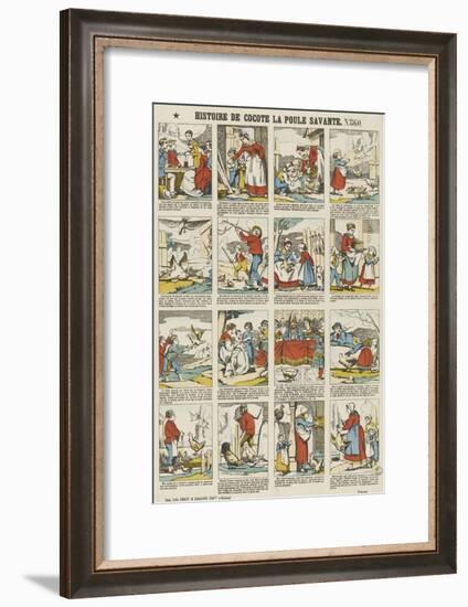 Histoire de Cocotte la poule savante-null-Framed Giclee Print