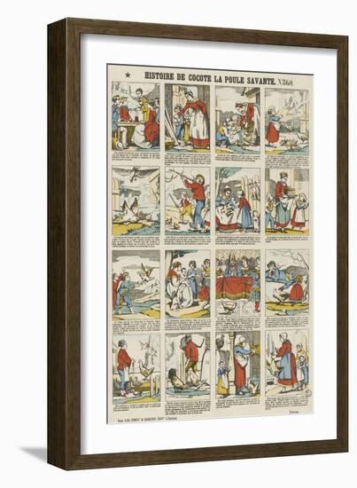 Histoire de Cocotte la poule savante-null-Framed Giclee Print