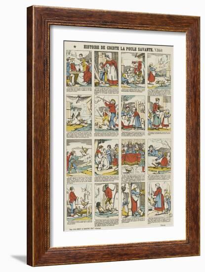 Histoire de Cocotte la poule savante-null-Framed Giclee Print