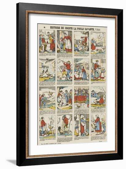 Histoire de Cocotte la poule savante-null-Framed Giclee Print