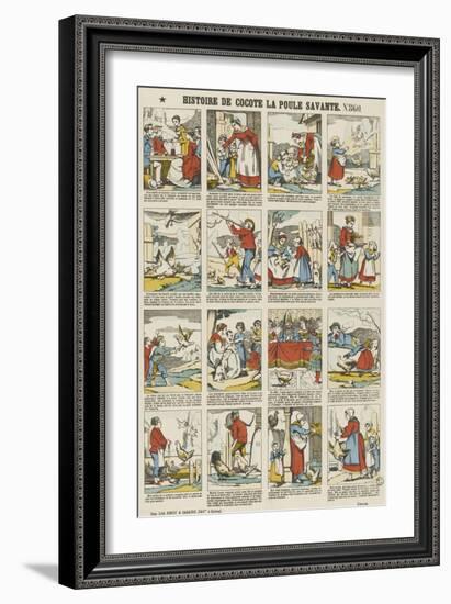 Histoire de Cocotte la poule savante-null-Framed Giclee Print