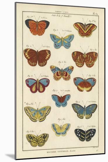 Histoire Naturelle Butterflies I-null-Mounted Art Print