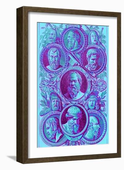 Historians, Philosophers and Dramatists of Ancient Greece-English-Framed Giclee Print