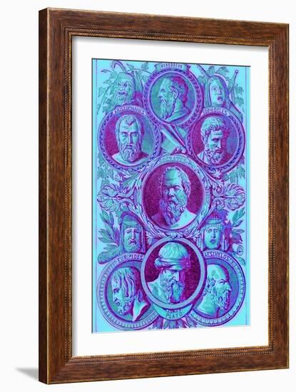 Historians, Philosophers and Dramatists of Ancient Greece-English-Framed Giclee Print