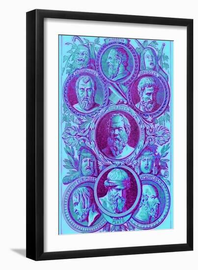 Historians, Philosophers and Dramatists of Ancient Greece-English-Framed Giclee Print