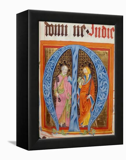 Historiated Initial 'M' with Saints Peter and Paul-German-Framed Premier Image Canvas