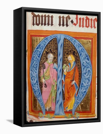 Historiated Initial 'M' with Saints Peter and Paul-German-Framed Premier Image Canvas