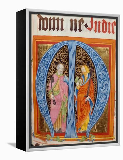 Historiated Initial 'M' with Saints Peter and Paul-German-Framed Premier Image Canvas