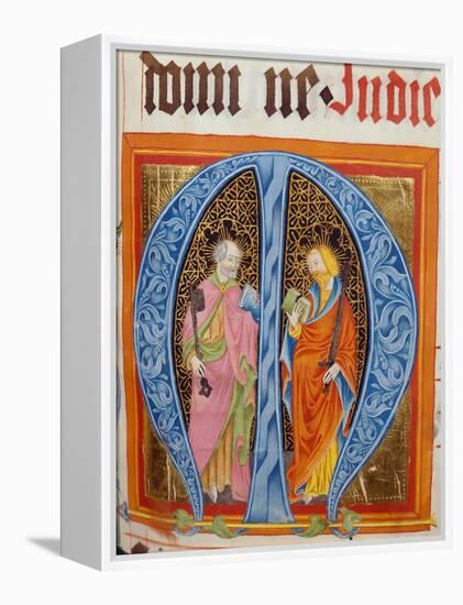Historiated Initial 'M' with Saints Peter and Paul-German-Framed Premier Image Canvas