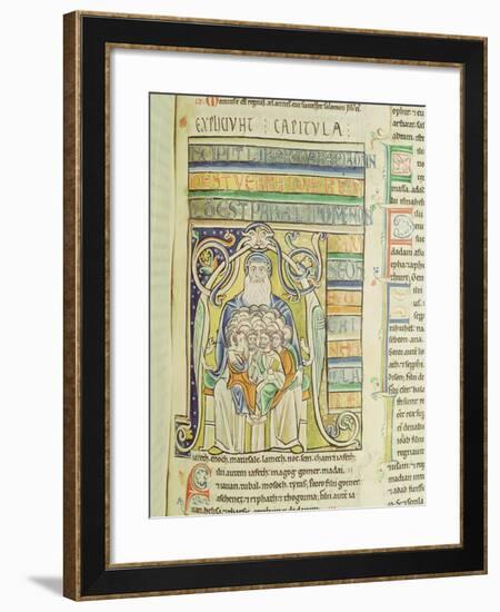 Historiated Letter "A" of Generations in the Bosom of Abraham, from the Souvigny Bible-null-Framed Giclee Print