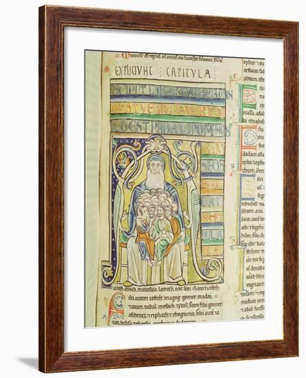 Historiated Letter "A" of Generations in the Bosom of Abraham, from the Souvigny Bible-null-Framed Giclee Print