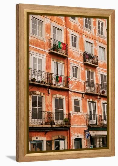 Historic and popular tourist area, Barrio Alta, Lisbon/Lisboa Portugal-null-Framed Premier Image Canvas