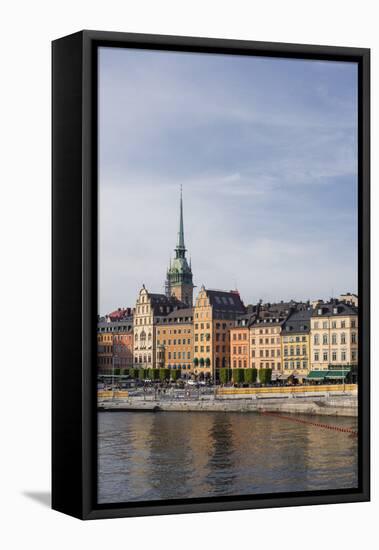 Historic architecture in Gamla Stan, Stockholm, Sweden, Scandinavia, Europe-Jon Reaves-Framed Premier Image Canvas