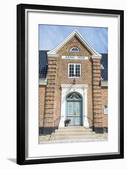 Historic Brick House Entrance in Ribe, Denmark's Oldest Surviving City, Jutland, Denmark-Michael Runkel-Framed Photographic Print