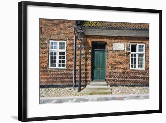 Historic Brick House Entrance in Ribe, Denmark's Oldest Surviving City, Jutland, Denmark-Michael Runkel-Framed Photographic Print