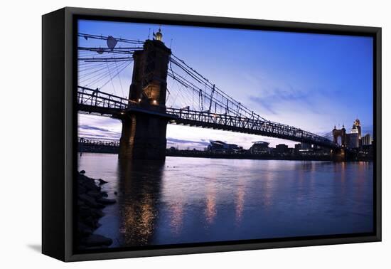 Historic Bridge in Cincinnati-benkrut-Framed Premier Image Canvas