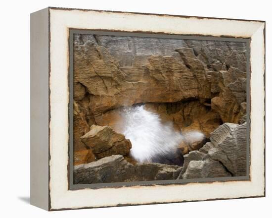 Historic Bridge over Fox River, near Paparoa National Park, West Coast, South Island, New Zealand-David Wall-Framed Premier Image Canvas