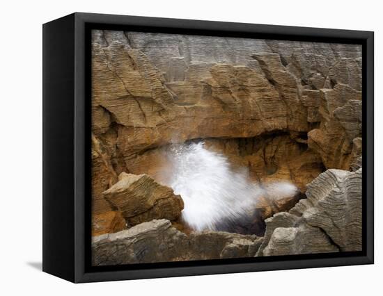 Historic Bridge over Fox River, near Paparoa National Park, West Coast, South Island, New Zealand-David Wall-Framed Premier Image Canvas