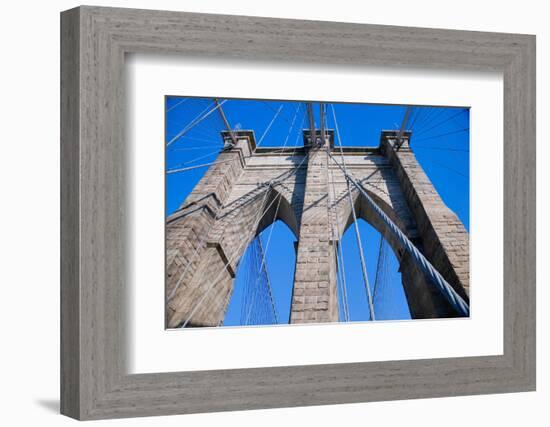 Historic Brooklyn Bridge, New York City, New York-null-Framed Photographic Print