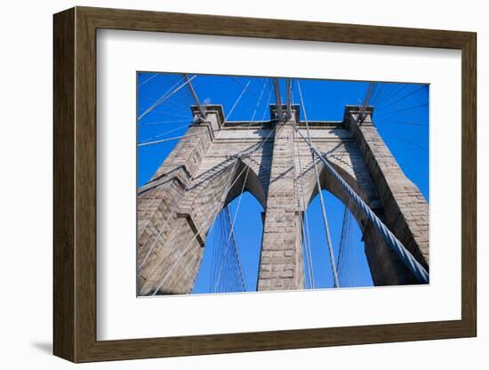 Historic Brooklyn Bridge, New York City, New York-null-Framed Photographic Print