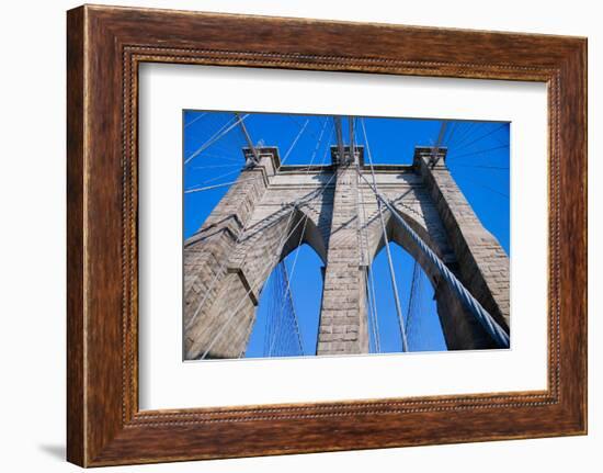 Historic Brooklyn Bridge, New York City, New York-null-Framed Photographic Print