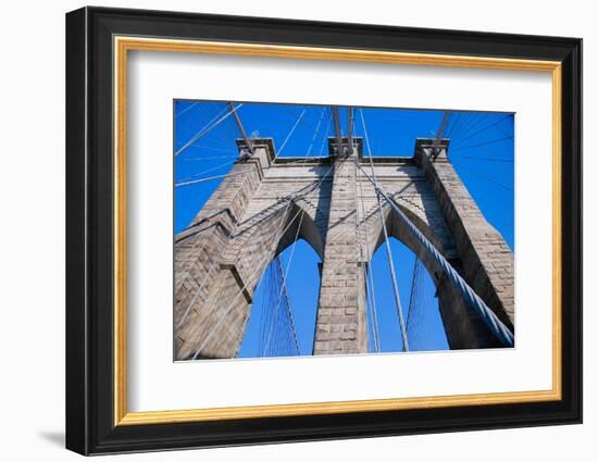 Historic Brooklyn Bridge, New York City, New York-null-Framed Photographic Print