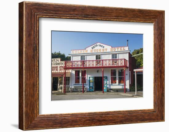 Historic building evoking the west coast's gold-mining past, Shantytown, Greymouth, Grey district, -Ruth Tomlinson-Framed Photographic Print