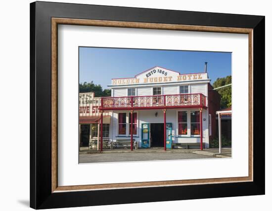 Historic building evoking the west coast's gold-mining past, Shantytown, Greymouth, Grey district, -Ruth Tomlinson-Framed Photographic Print